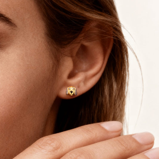 Gnoce Basset Hound Dog Stud Earrings_2