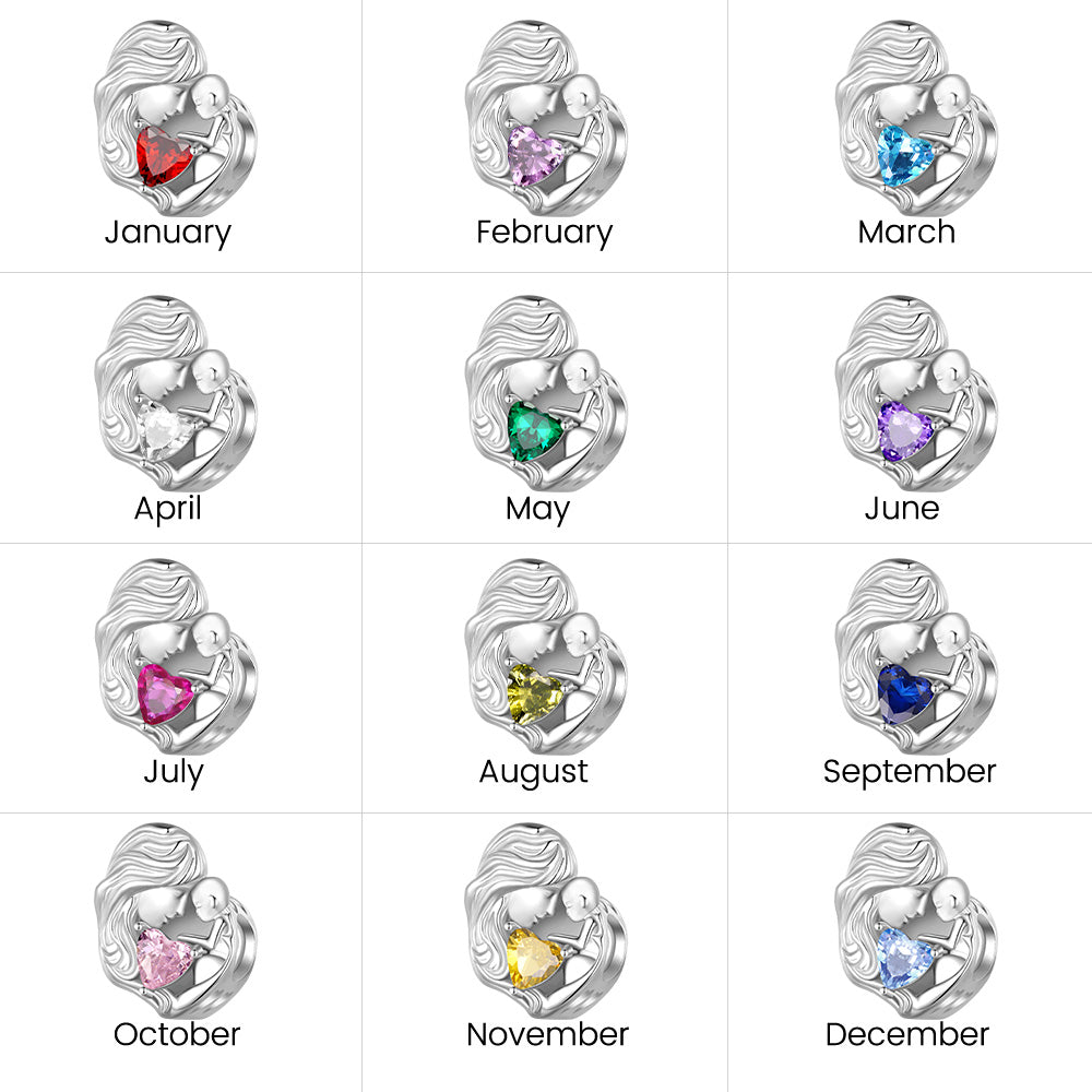 Gnoce Mother & Child Personalized Birthstone Charm_6