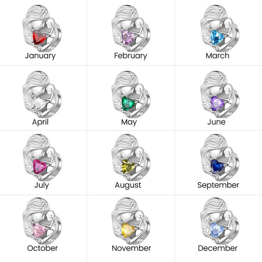 Gnoce Mother & Child Personalized Birthstone Charm_6