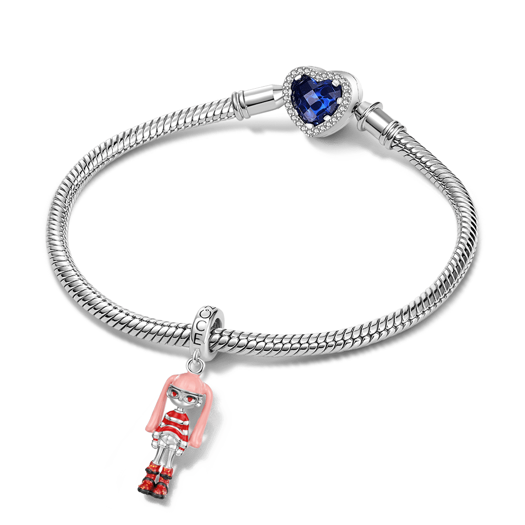 Gnoce Lovely Girl Pendant Dangle Charm_3