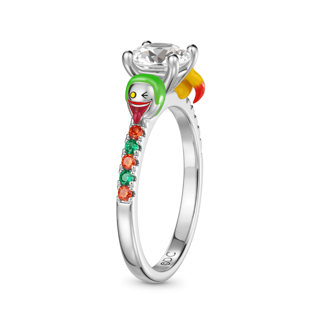 The Suicide Squad Gnoce Harley Quinn & The Joker Embraces Moissanite Round Cut Ring_1