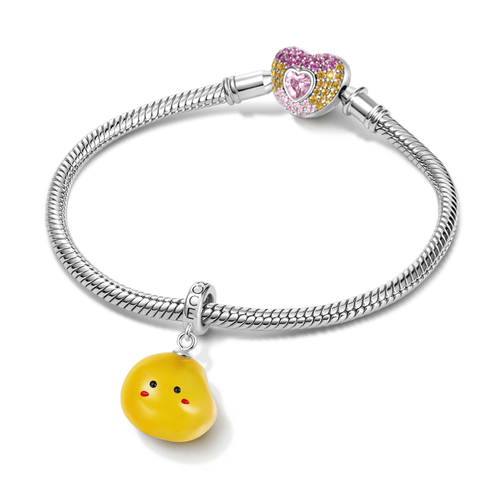 Gnoce Yellow Translucent Pet Stone Pendant Dangle Charm_3