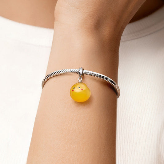 Gnoce Yellow Translucent Pet Stone Pendant Dangle Charm_2