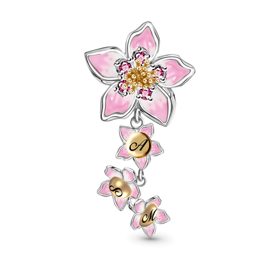 Gnoce Personalized Flower Mom with Babies Charm_1