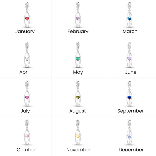 Gnoce Customized Surfboard Birthstone Pendant Dangle Charm_6