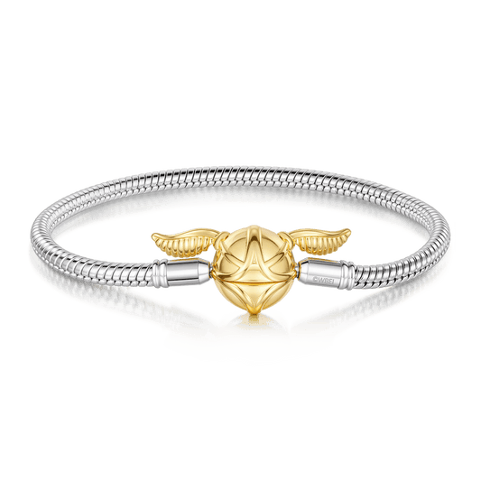 Gnoce Harry Potter Golden Snitch  Basic Snake Chain Bracelet_1