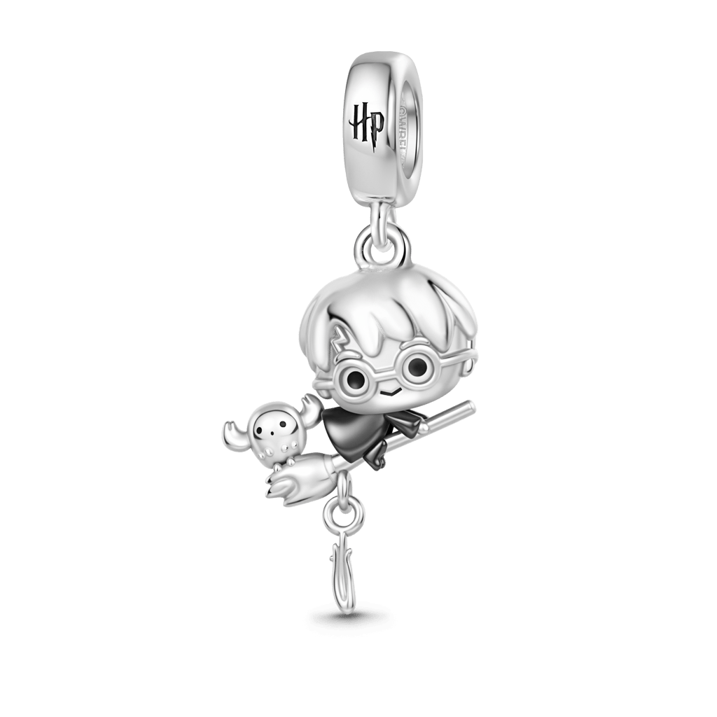 Gnoce Harry Potter Riding A Broom Pendant Dangle Charm_1