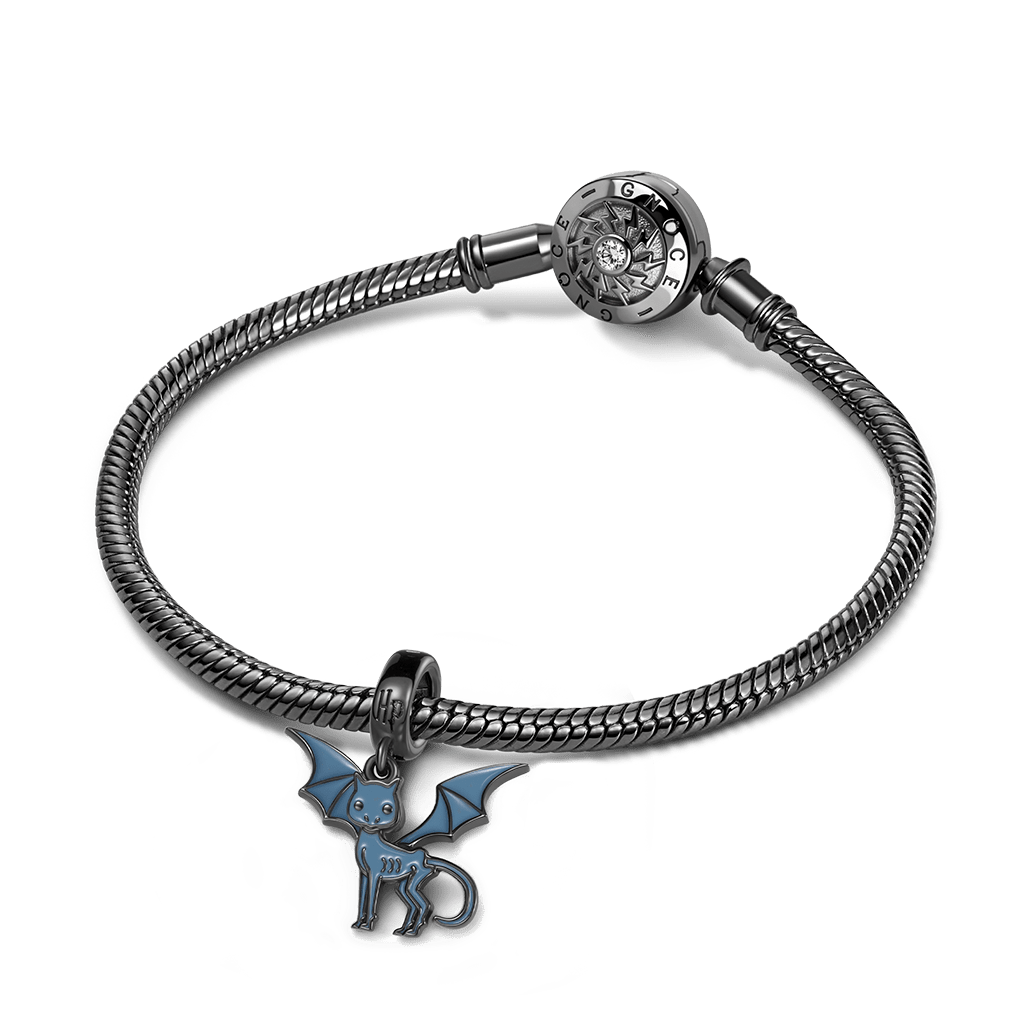 Gnoce Harry Potter Thestral Winged Skeletal Horse Pendant Dangle Charm_4