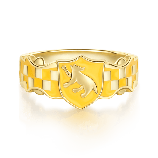 Gnoce Harry Potter Hufflepuff Badger Band Ring_1