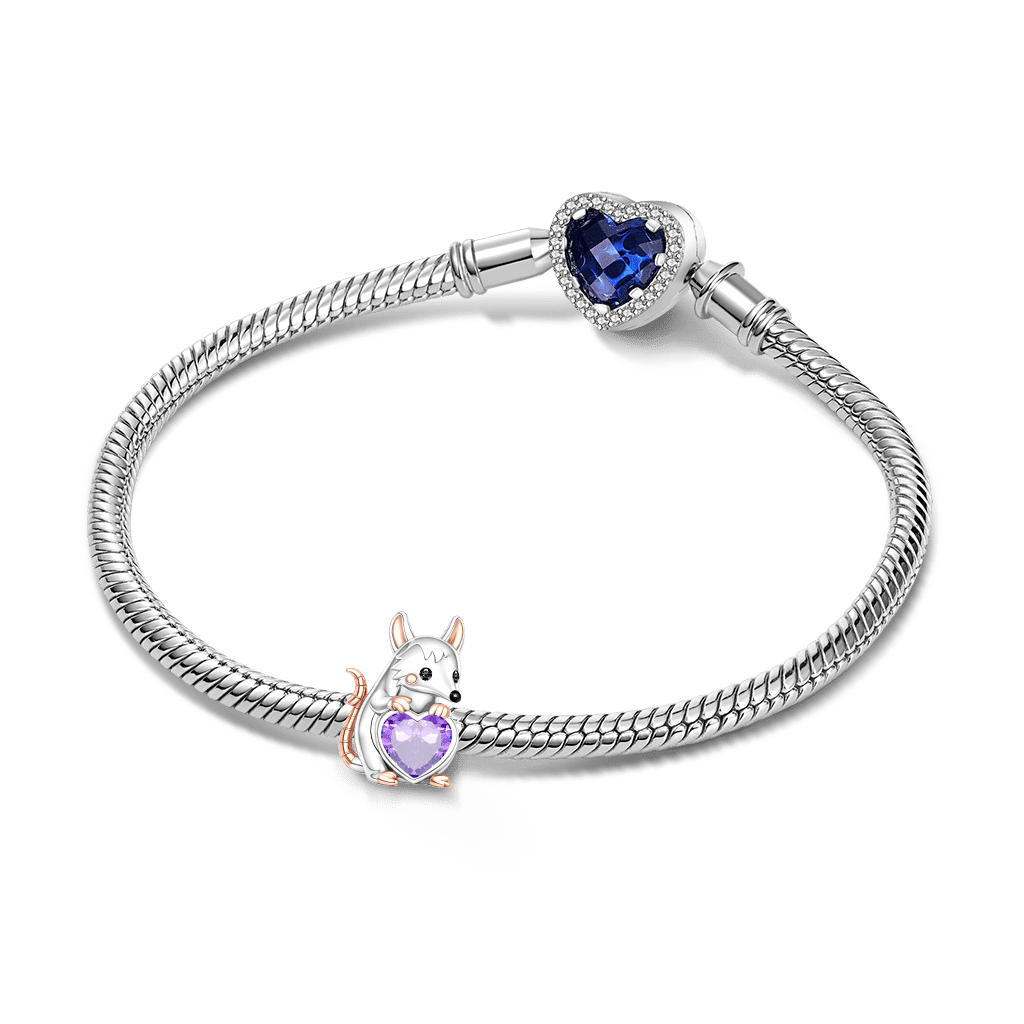 Gnoce Custom Opossum Embrace Birthstone Charm_3