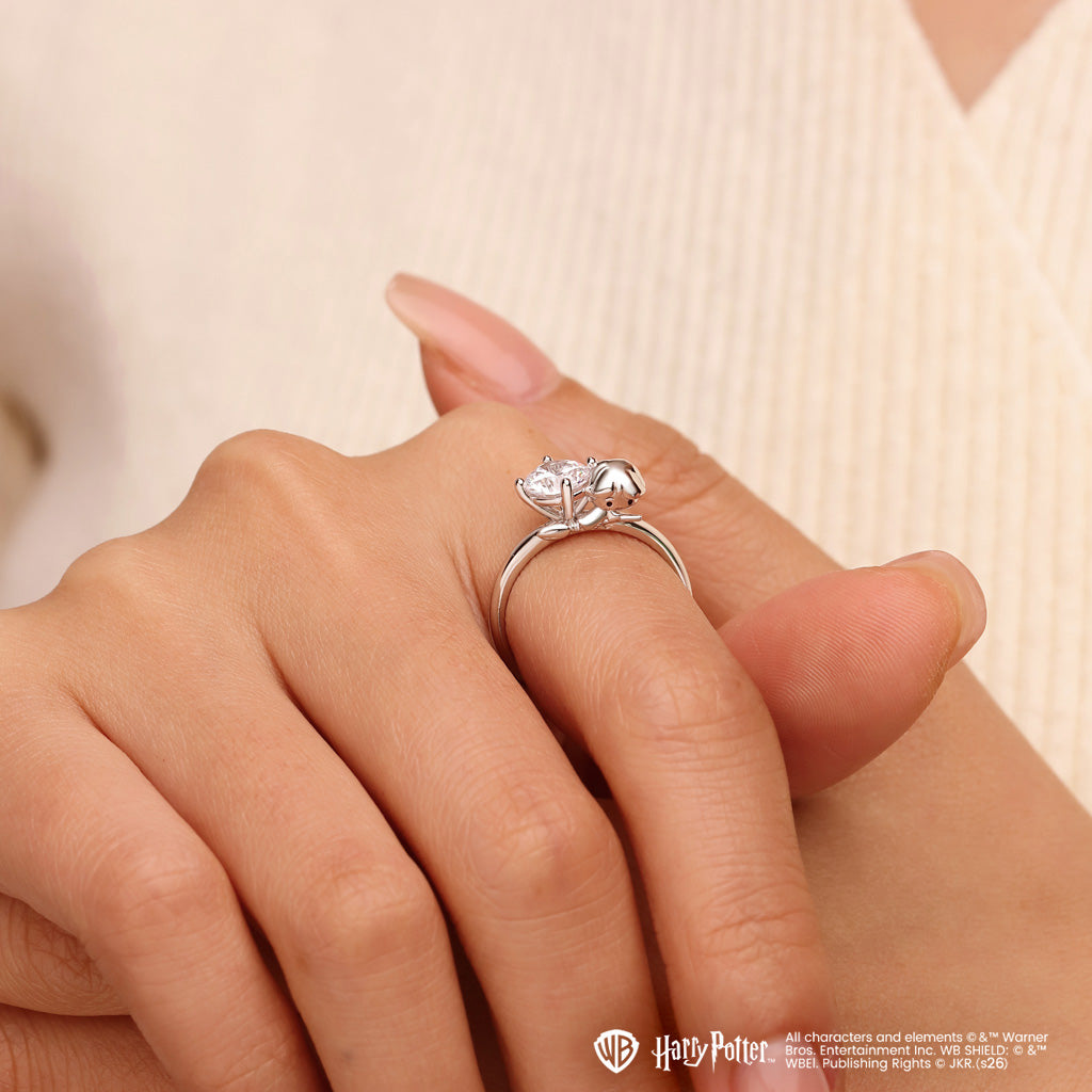 Gnoce Harry Potter Ron Weasley Embraces Moissanite Round Cut Ring_2