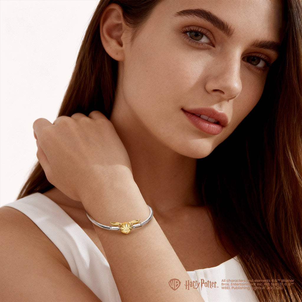 Gnoce Harry Potter Golden Snitch  Basic Snake Chain Bracelet_3