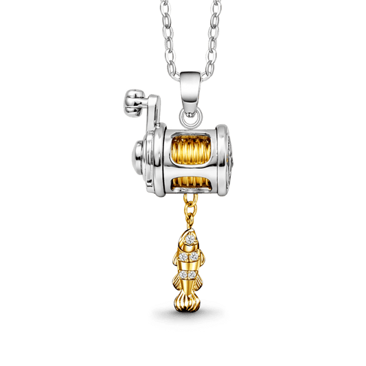 Gnoce Stylish Custom Fishing Reel Necklace_1