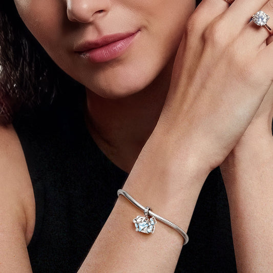 Gnoce Skating Little Mouse Pendant Dangle Charm_2