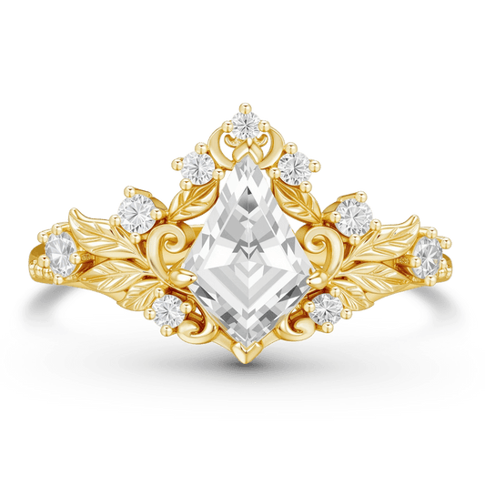 Gnoce Leaf Filigree Kite-Cut Leaf Moissanite Ring_1