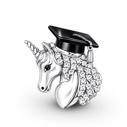 Gnoce Engravable Unicorn Graduation Cap Charm_1