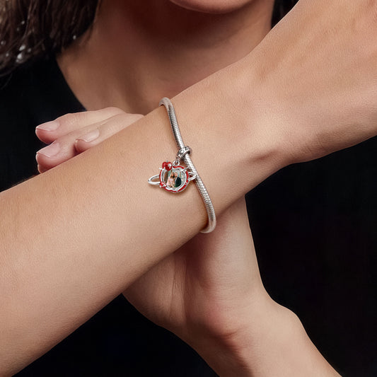 Gnoce Apple Planet Personalized Photo Pendant Dangle Charm_4