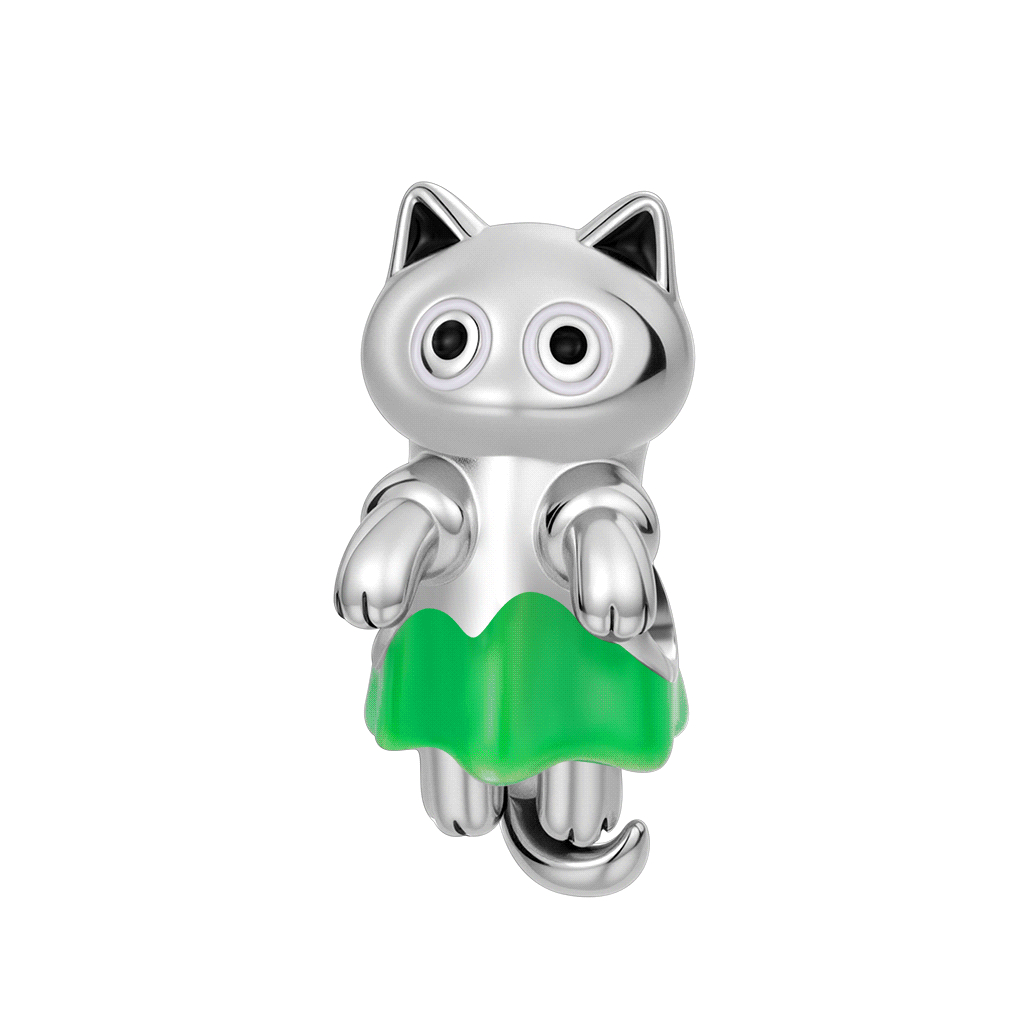 Gnoce Glow-in-the-Dark Ghost Cat Charm_2