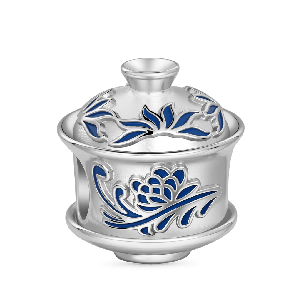 Gnoce Blue And White Porcelain Teacup Charm_1