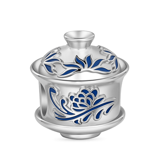 Gnoce Blue And White Porcelain Teacup Charm_1