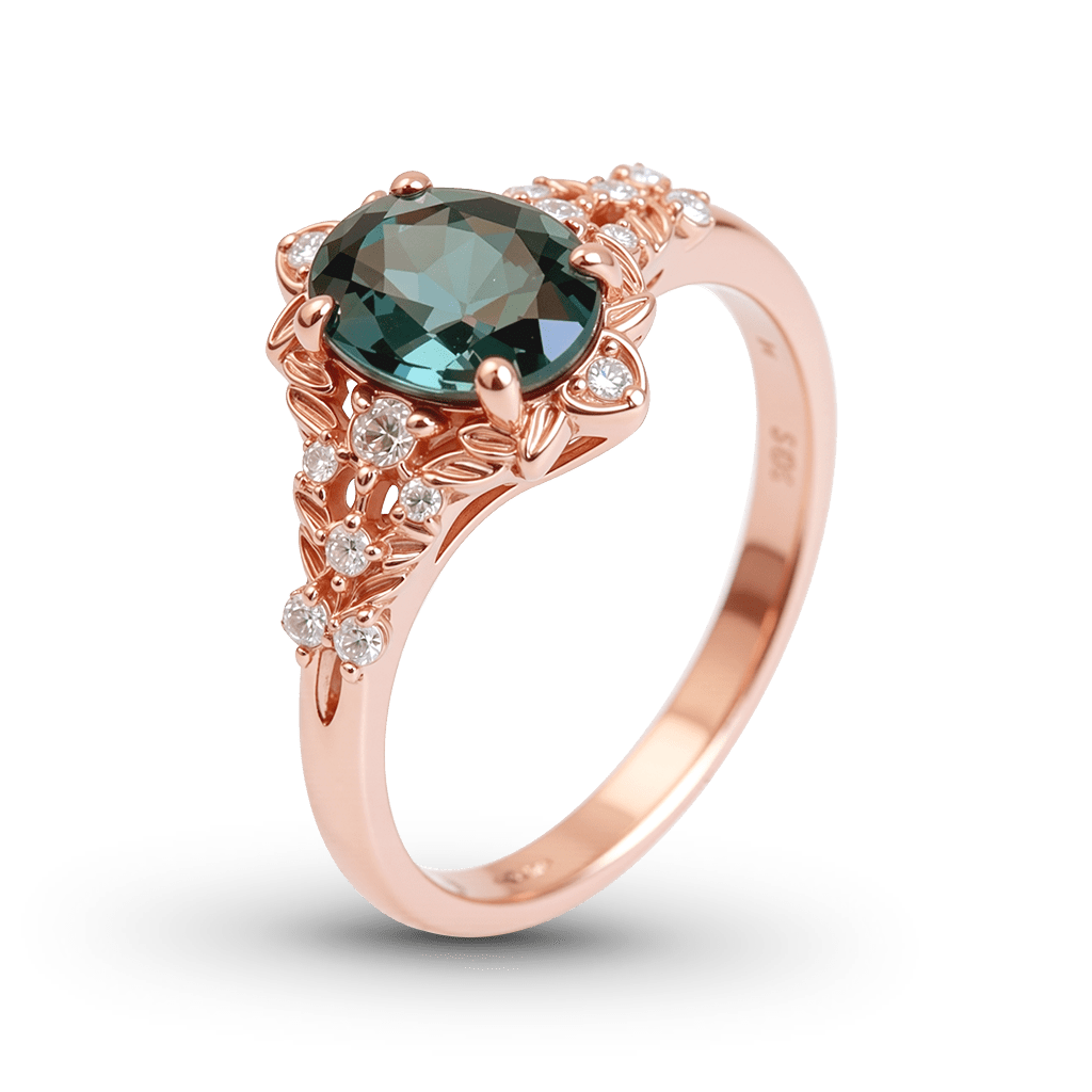 Gnoce Vintage Filigree Oval-Cut Engagement Ring_4