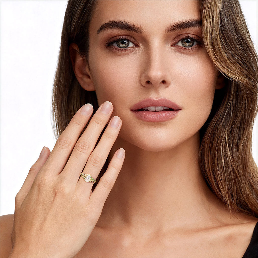 Gnoce Branch Inspired Leafy Oval-Cut Engagement Ring_3