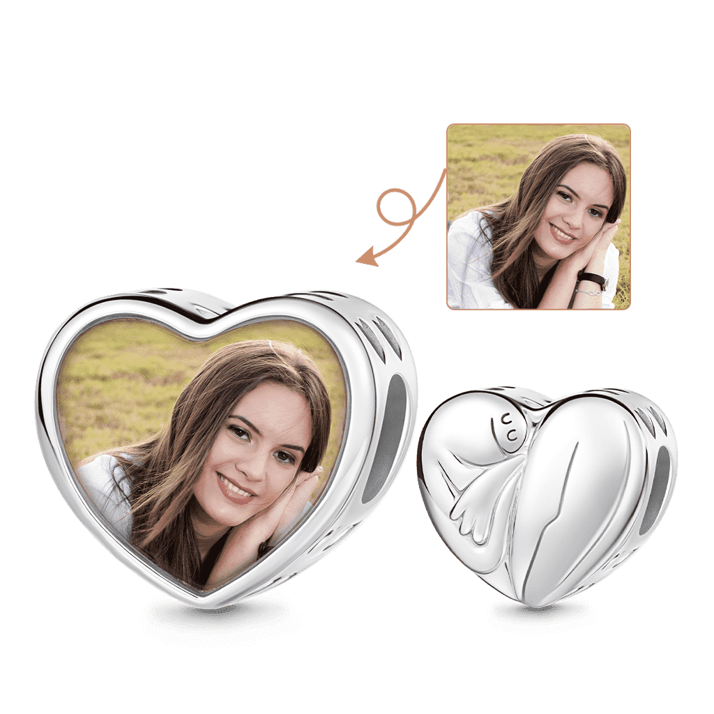 Gnoce Self-Love Heart Personalized Photo Charm_1