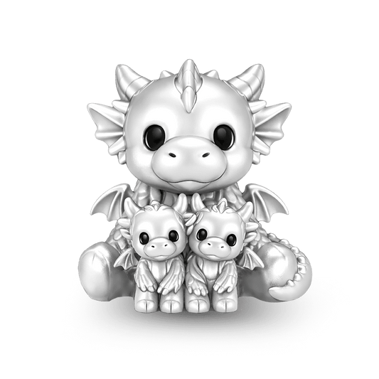 Gnoce Mother's Day Dragon Embraces Babies Charm_1