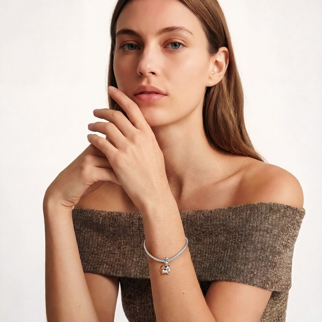 Gnoce Mother's Day Mother Cat Carrying Kitten Pendant Dangle Charm_4