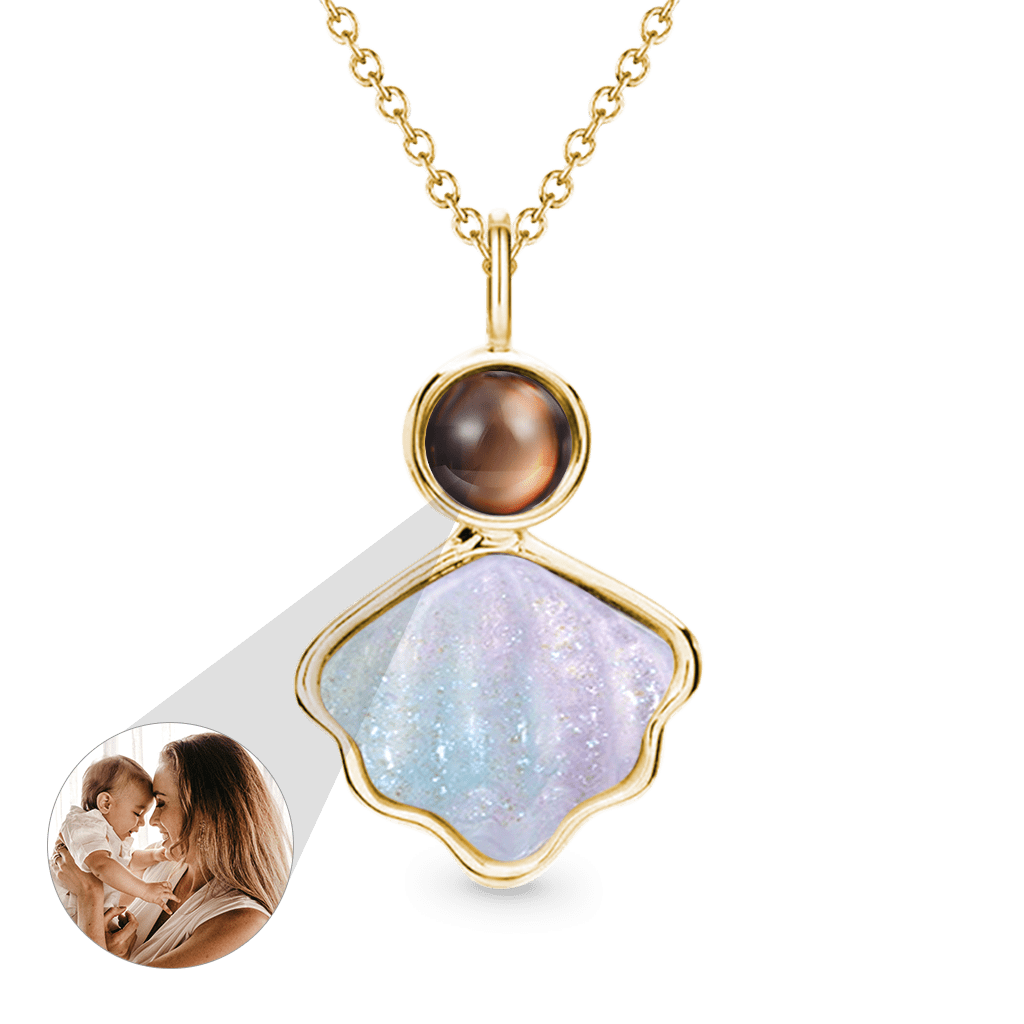Gnoce Personalized Shell Necklace with Photo Pearl_6