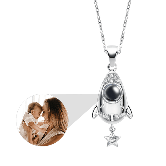 Gnoce Creative Rocket Necklace with Custom Projection Photo_1