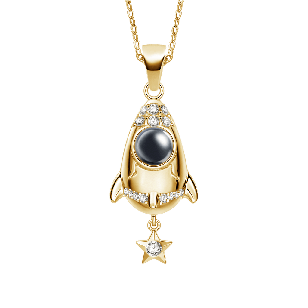 Gnoce Creative Rocket Necklace with Custom Projection Photo_3