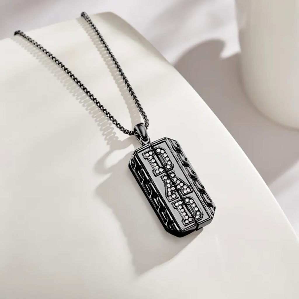 Gnoce Custom Photo Necklace for Dad Gifts_2