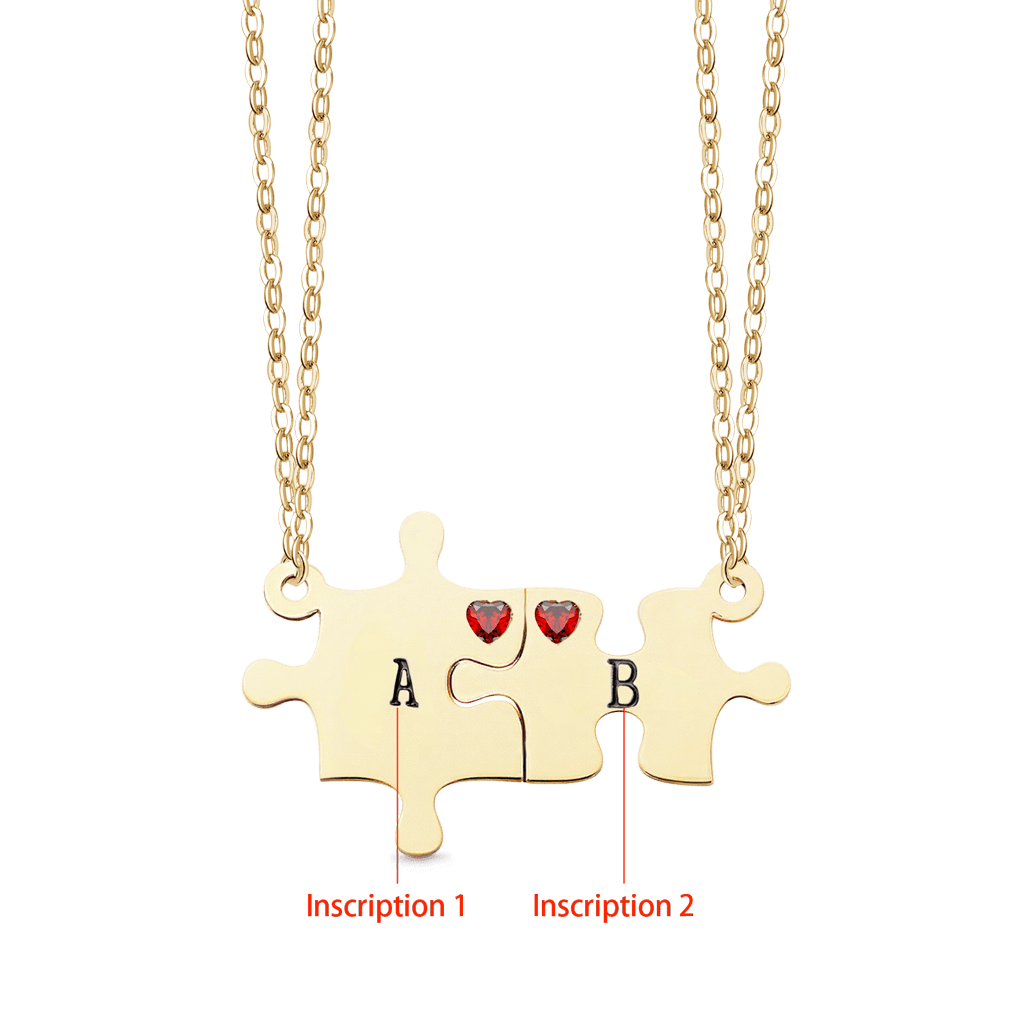 Gnoce Custom Puzzles Necklace Engraved Name Necklace_3