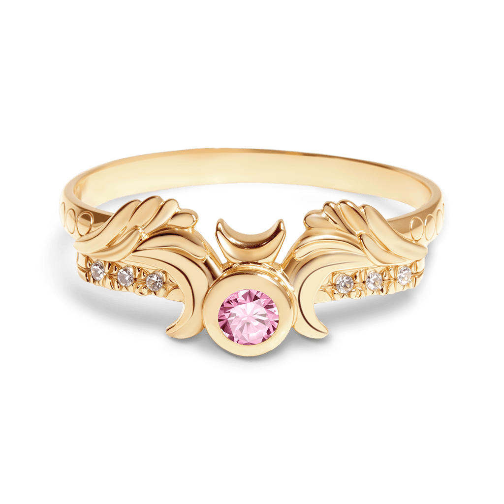 Gnoce Phantom Moon Round-cut  Engagement Ring_1