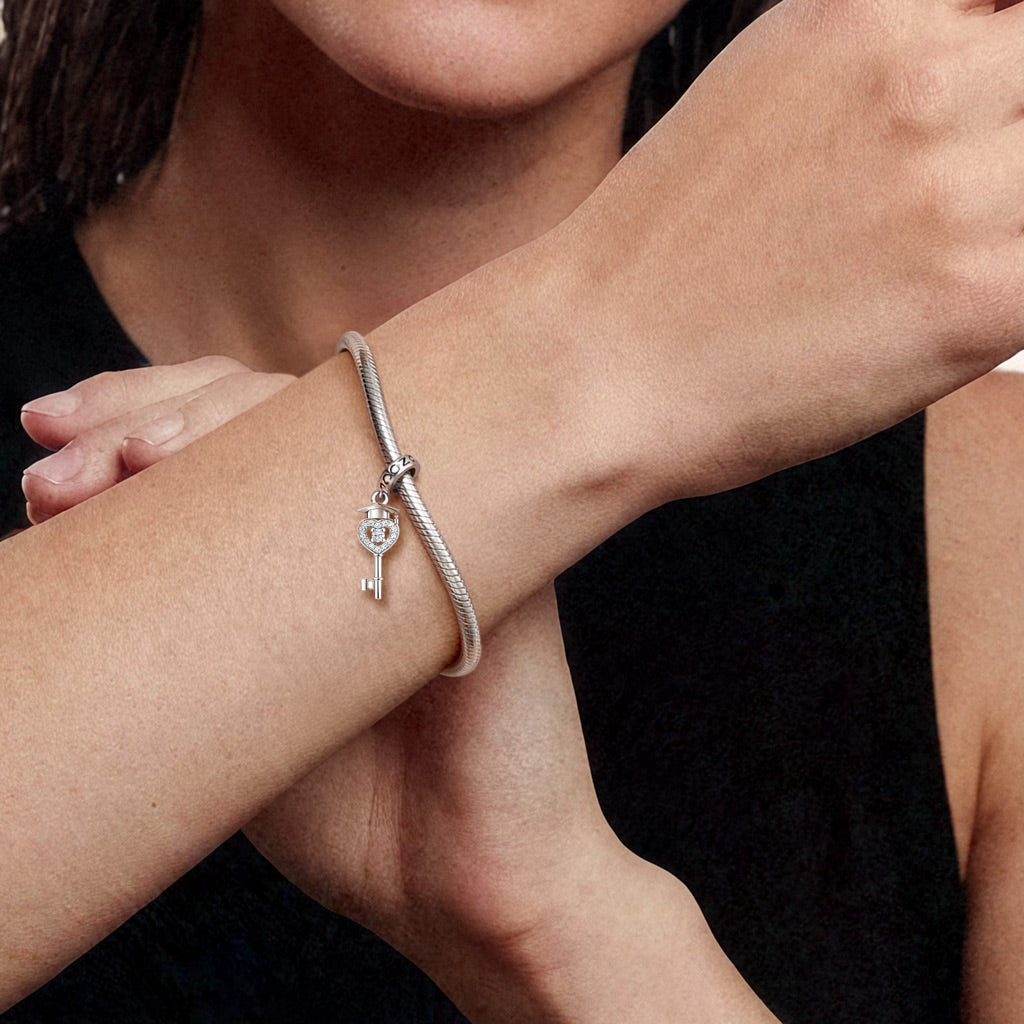 Gnoce Graduation Season Graduation Key Birthstone Pendant Dangle Charm_2