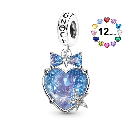 Gnoce Starfish Birthstone Heart Pendant Dangle Charm_1