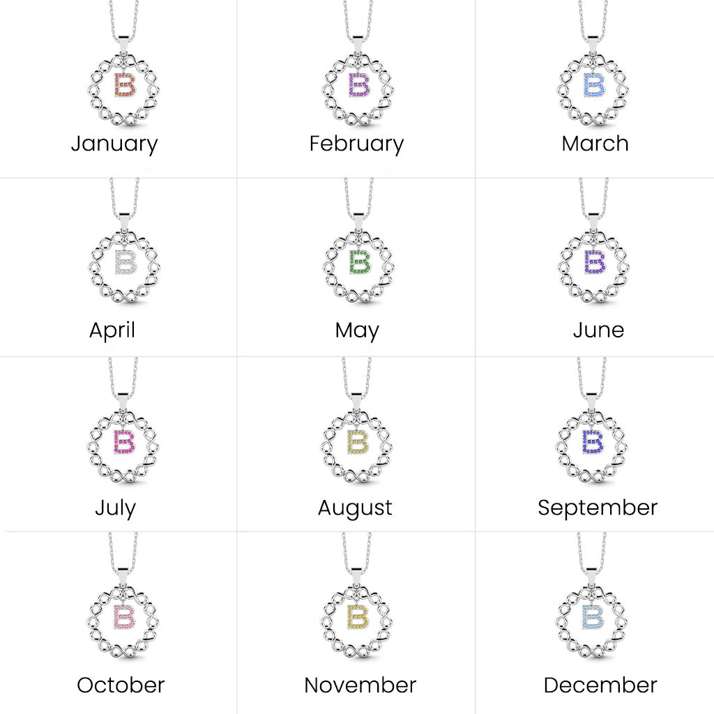 Gnoce Custom Infinity Necklace with Initial or Lucky Number_4