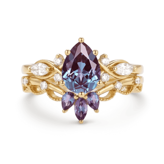 Gnoce Morning Glory Inspired Pear-Cut Engagement Ring_1