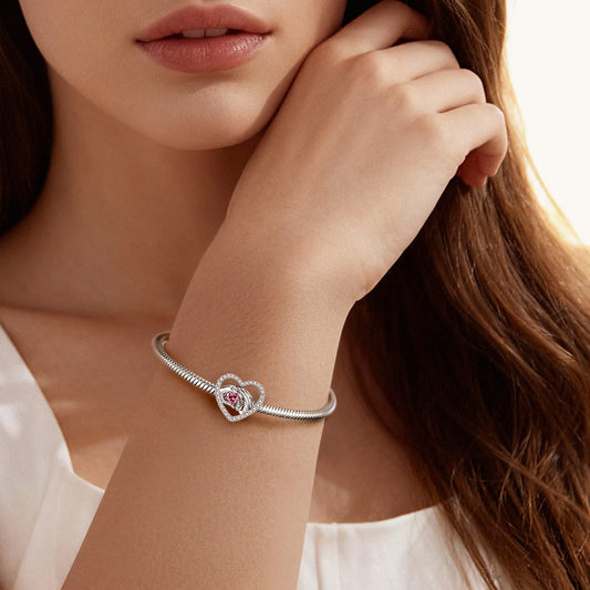 Gnoce Mother's Day Holding Hands Personalized Photo Birthstone Charm_3