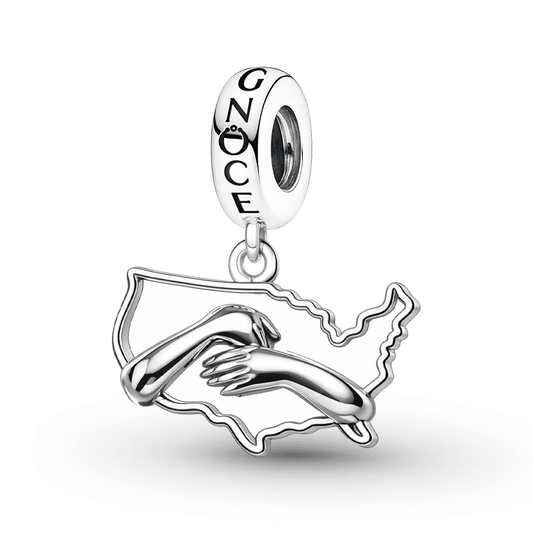 Gnoce Hug USA Map Pendant Dangle Charm_1