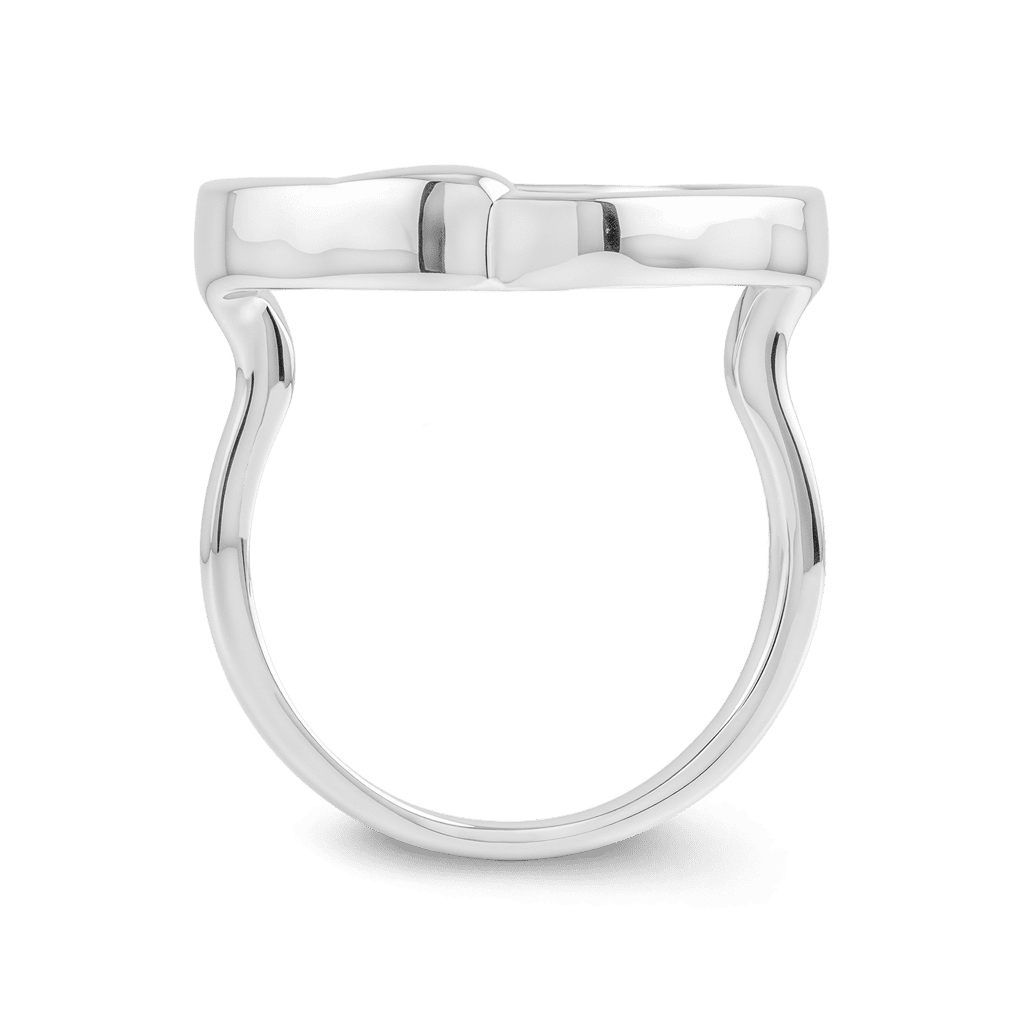 Gnoce Personalized Spinning Ring Handwriting Engraved Heart Silver Jewelry_3