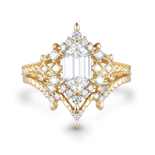 Gnoce Gothic Hexagon Celtic Love Knot Ring Set_1