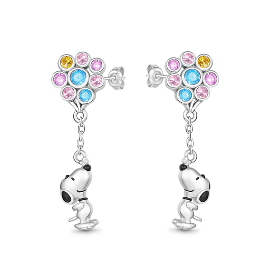 Gnoce Peanuts Snoopy Colorful Balloons Drop Earrings_1
