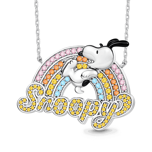 Gnoce Peanuts Snoopy Rainbow Pendant Necklace_1