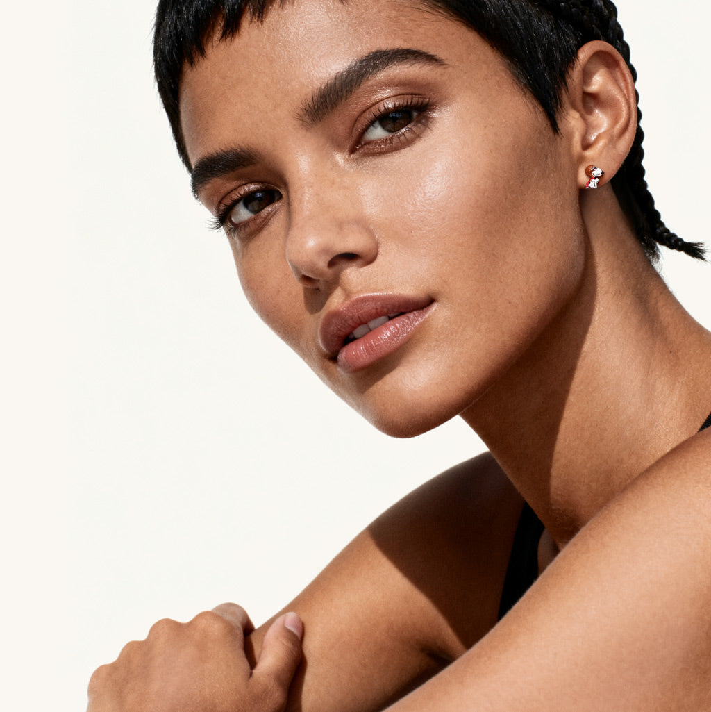 Gnoce Peanuts Snoopy Wearing Sunglasses Stud Earrings_3