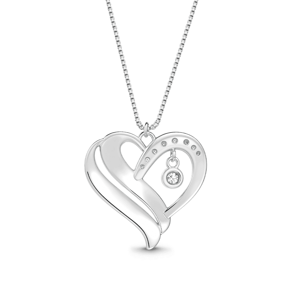 Gnoce Engravable Heart Birthstone Necklace Personalized Jewelry_4