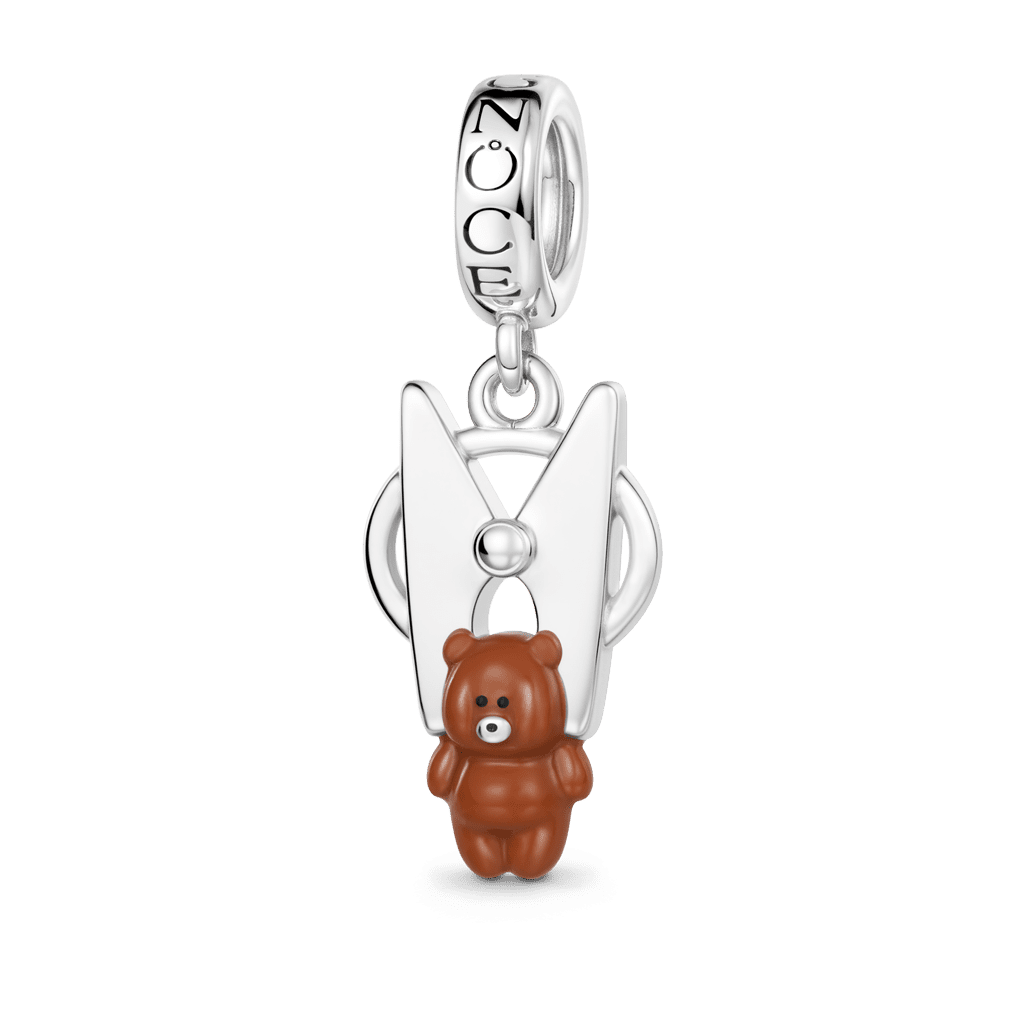 Gnoce Teddy Bear Clothespin Pendant Dangle Charm_1