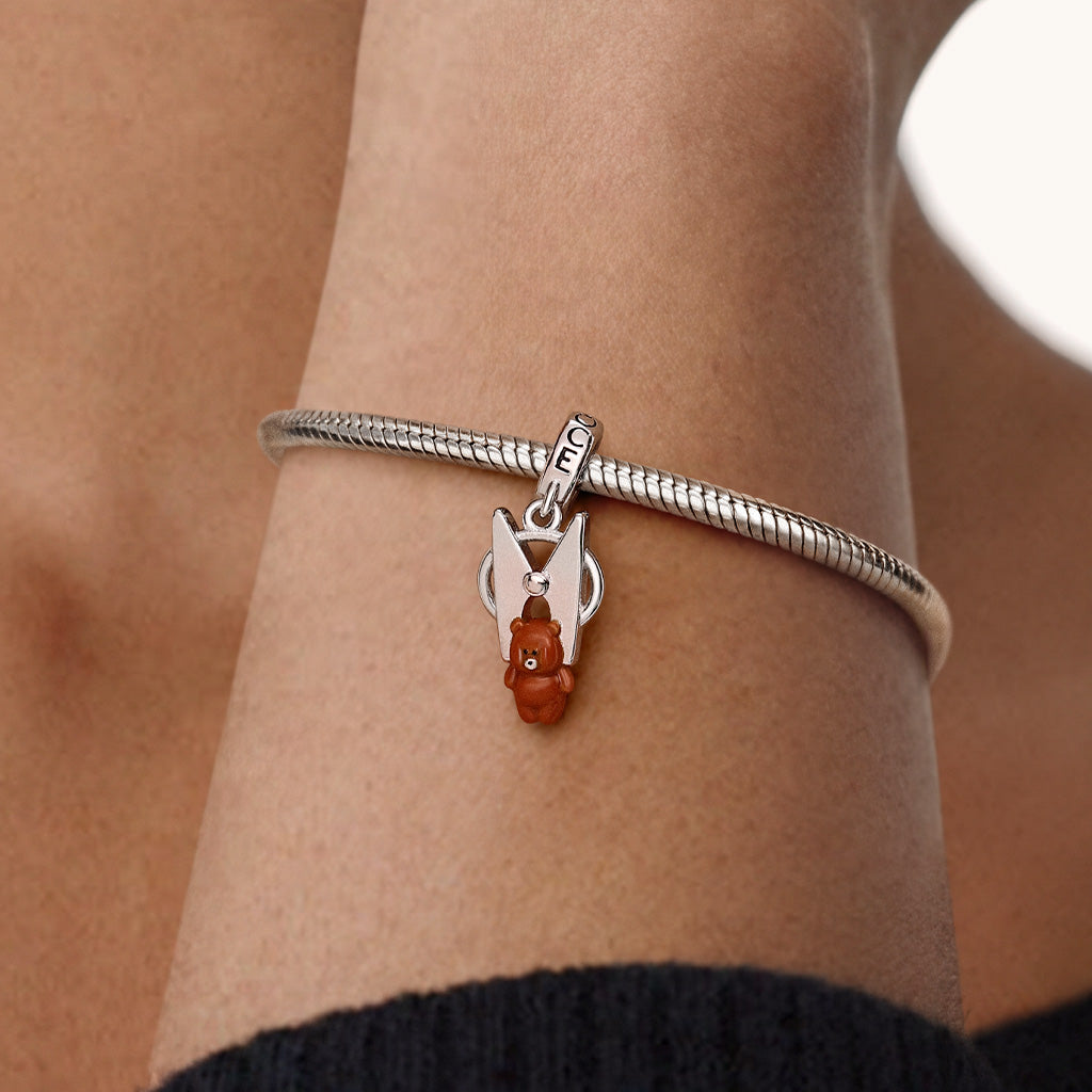 Gnoce Teddy Bear Clothespin Pendant Dangle Charm_2