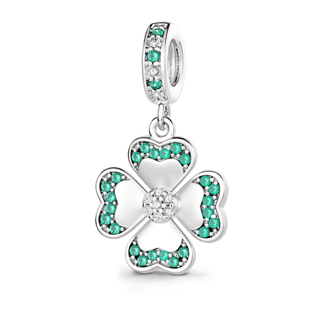 Gnoce Lucky Four-leaf Clover Pendant Dangle Charm_1